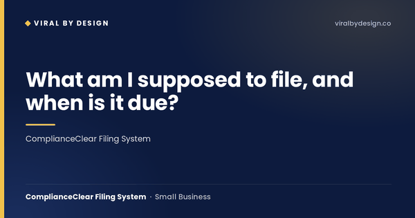 ComplianceClear Filing System
